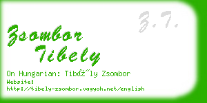 zsombor tibely business card